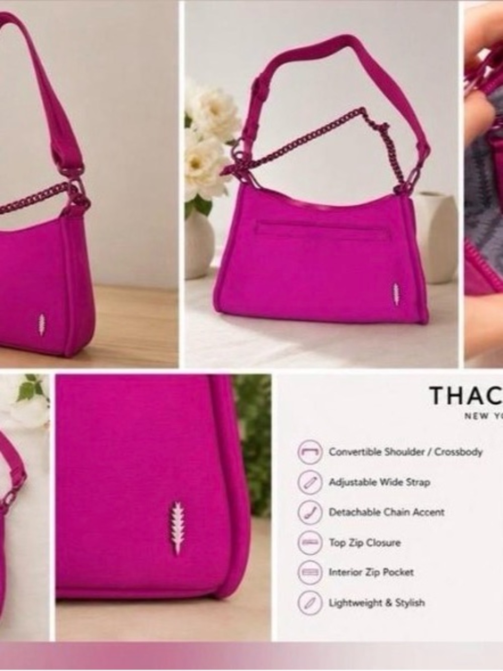 Thacker Gigi Neoprene top tip crossbody NWOT - Picture 8 of 8